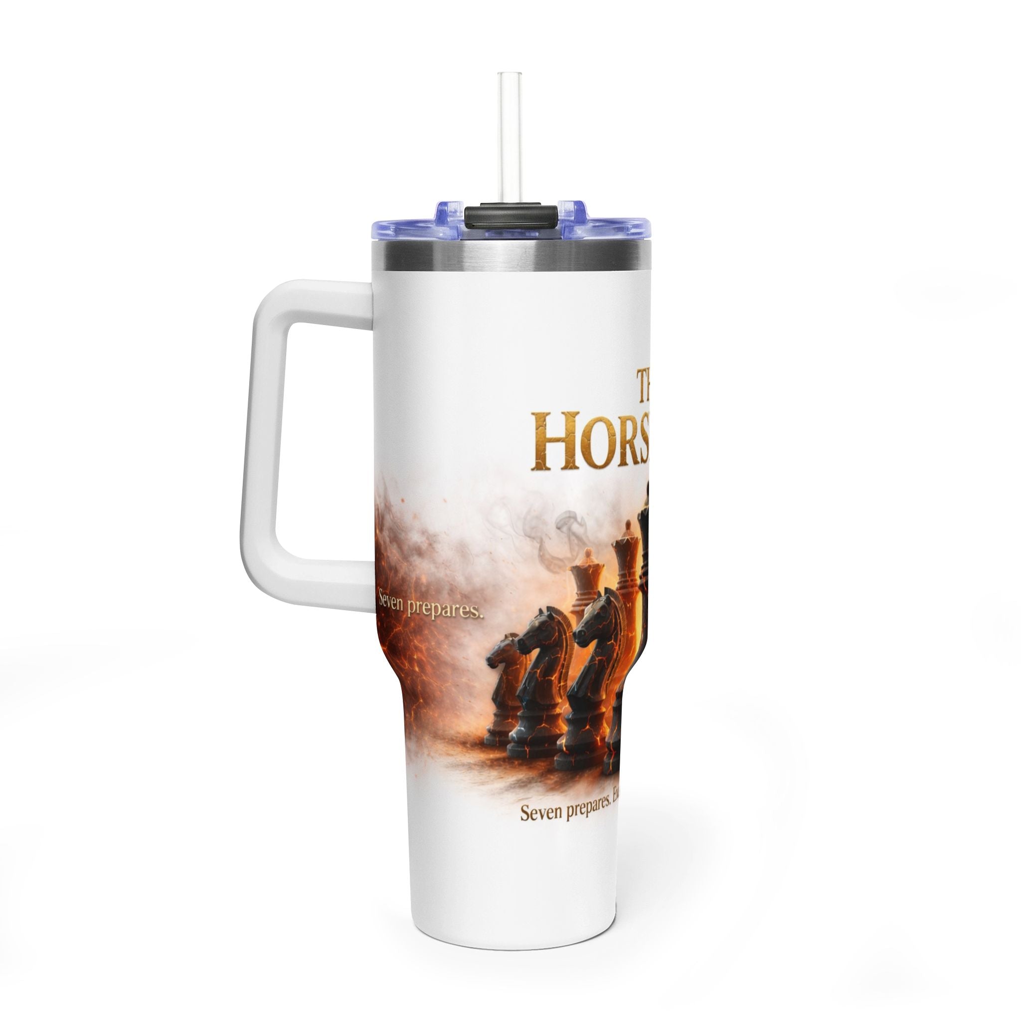 The Horsemen Chess | 40oz Vacuum Insulated ravel Tumbler (White)