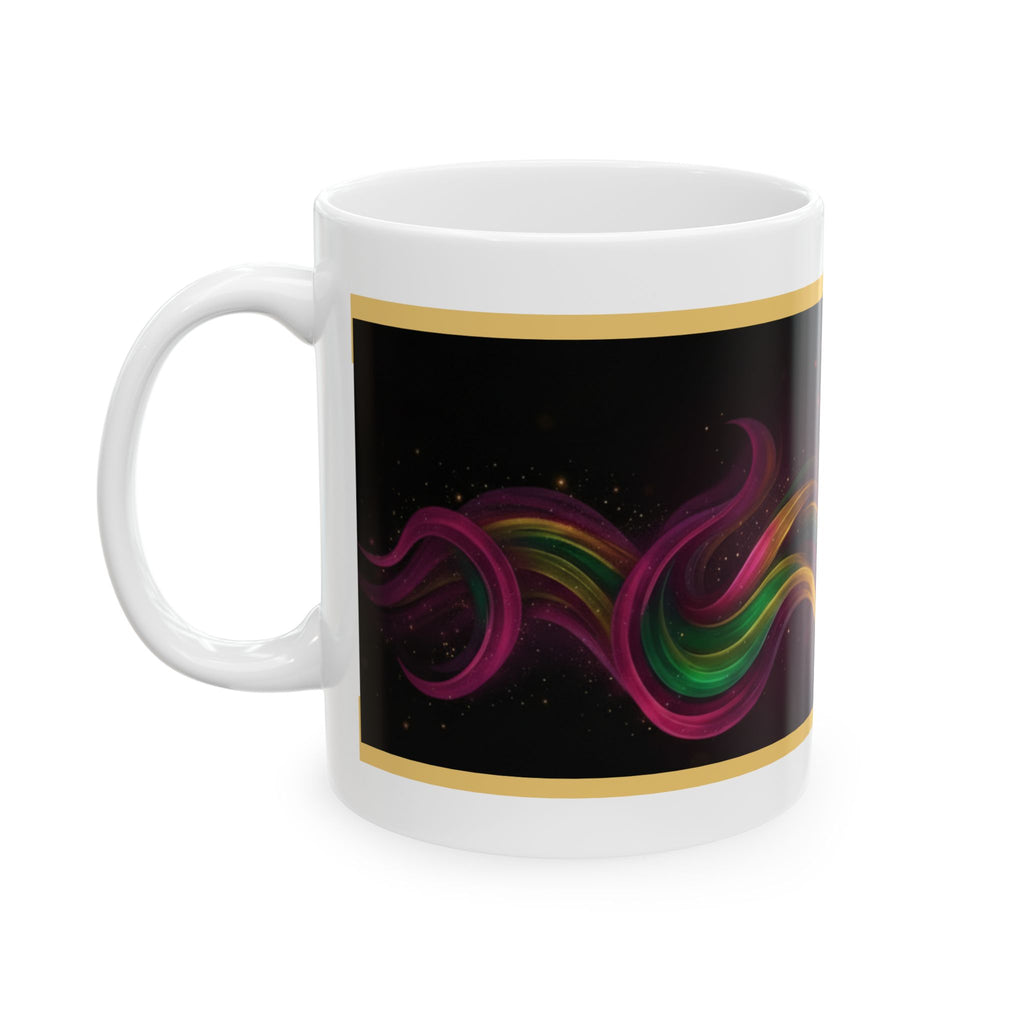 She Moves the Room | Colorful Wave Silhouette Ceramic Mug