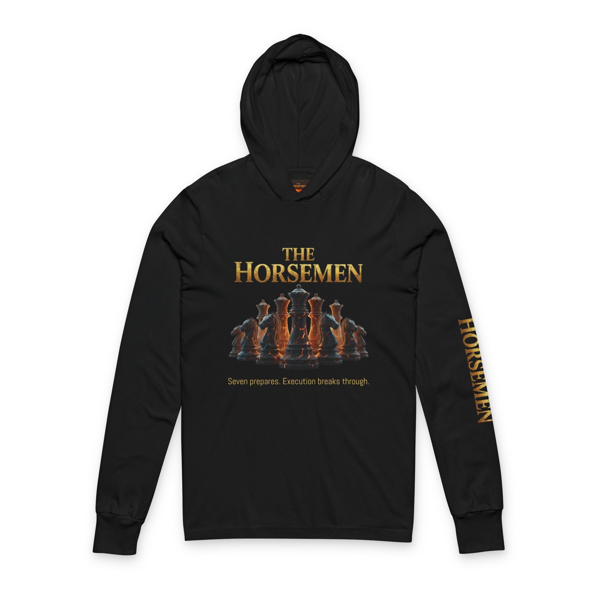 The Horsemen Chess | Hooded long-sleeve (Black)