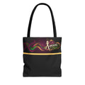 She Moves the Room Tote Bag | Afro Disco Woman Graphic Black