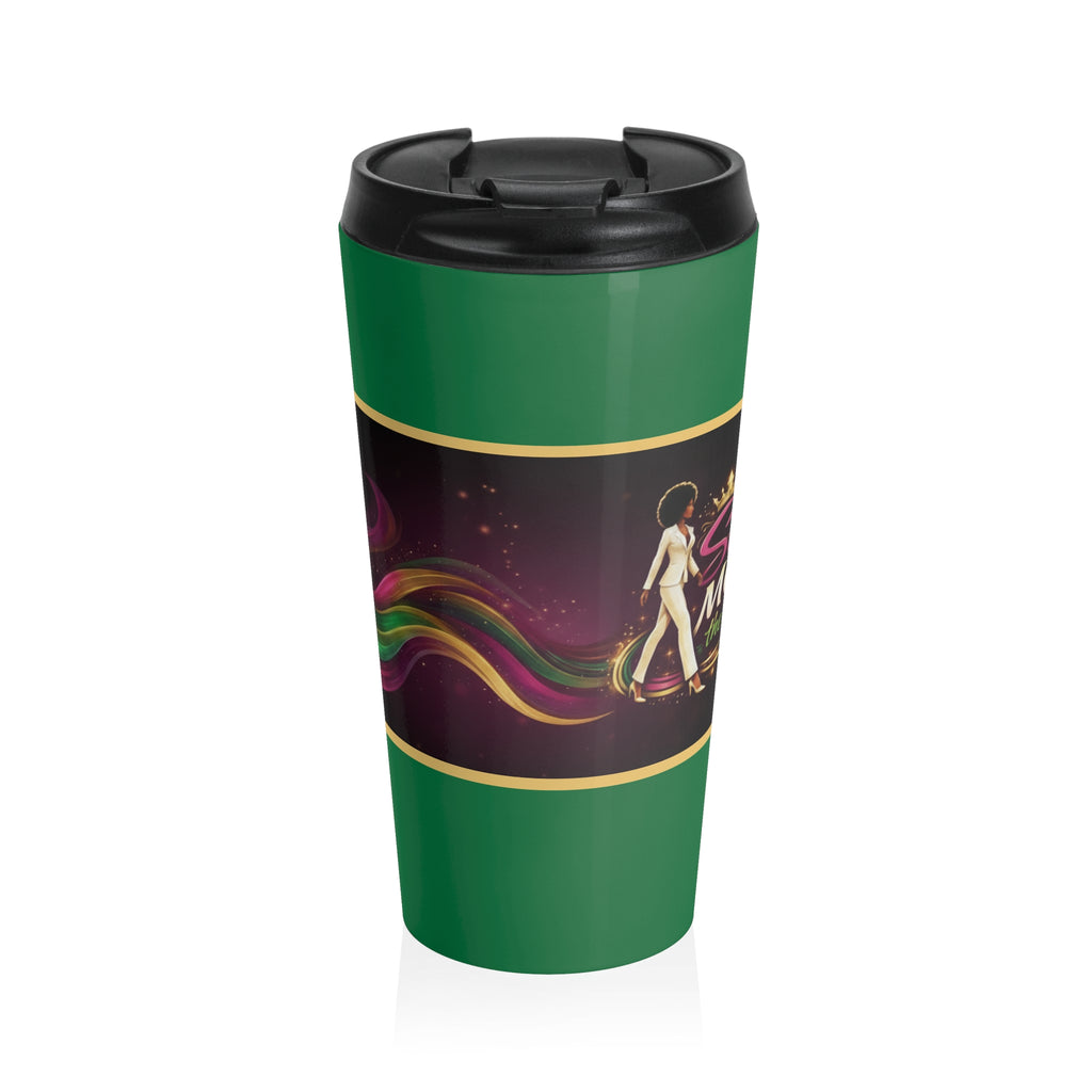 She Moves the Room | Stainless Steel Travel Mug (Green)