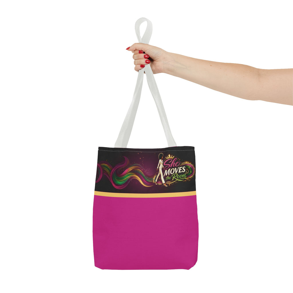 She Moves the Room Tote Bag | Afro Disco Woman Graphic