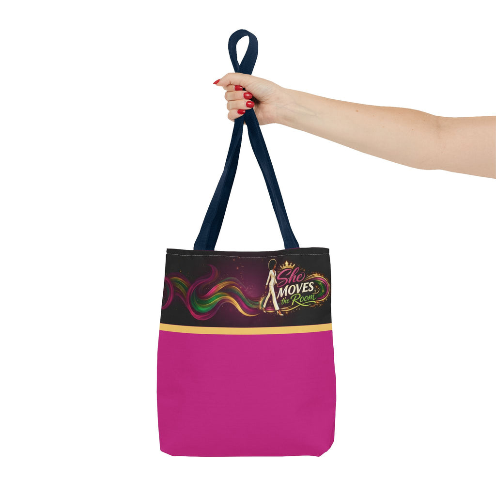 She Moves the Room Tote Bag | Afro Disco Woman Graphic