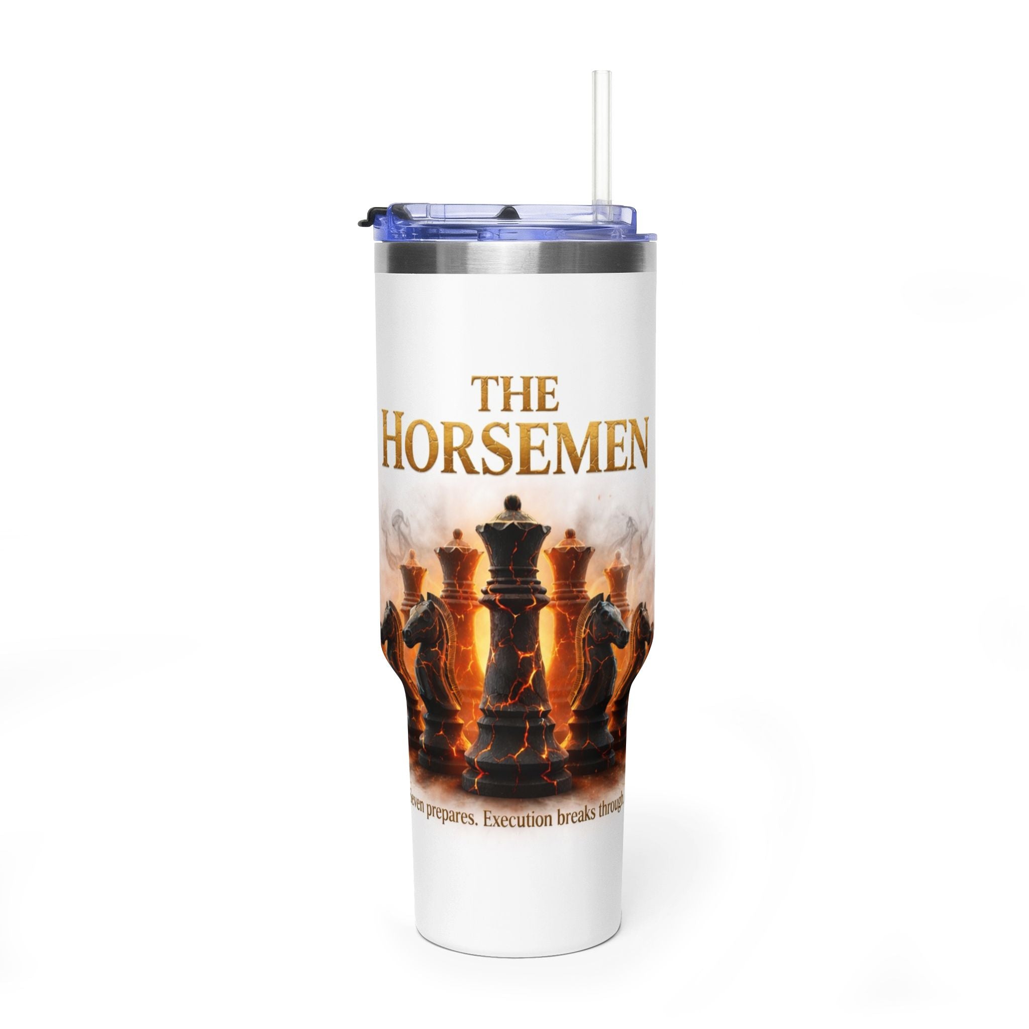 The Horsemen Chess | 40oz Vacuum Insulated ravel Tumbler (White)