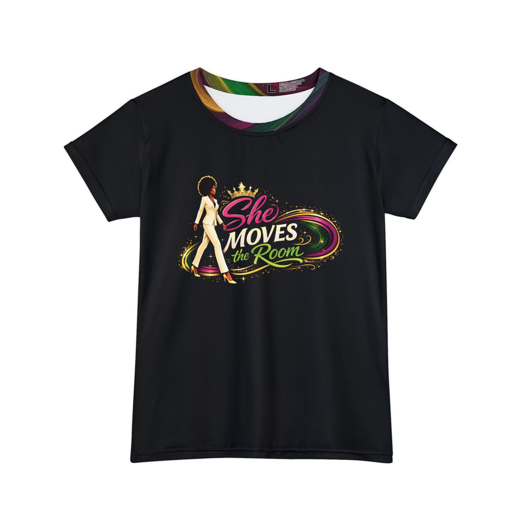 She Moves the Room graphic tee | Women's Short Sleeve Shirt