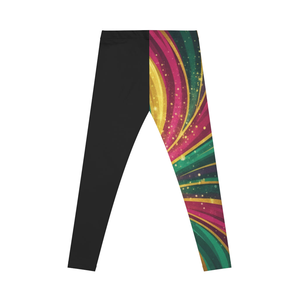 She Moves the Room Abstract Rainbow Wave | All -Over Leggings